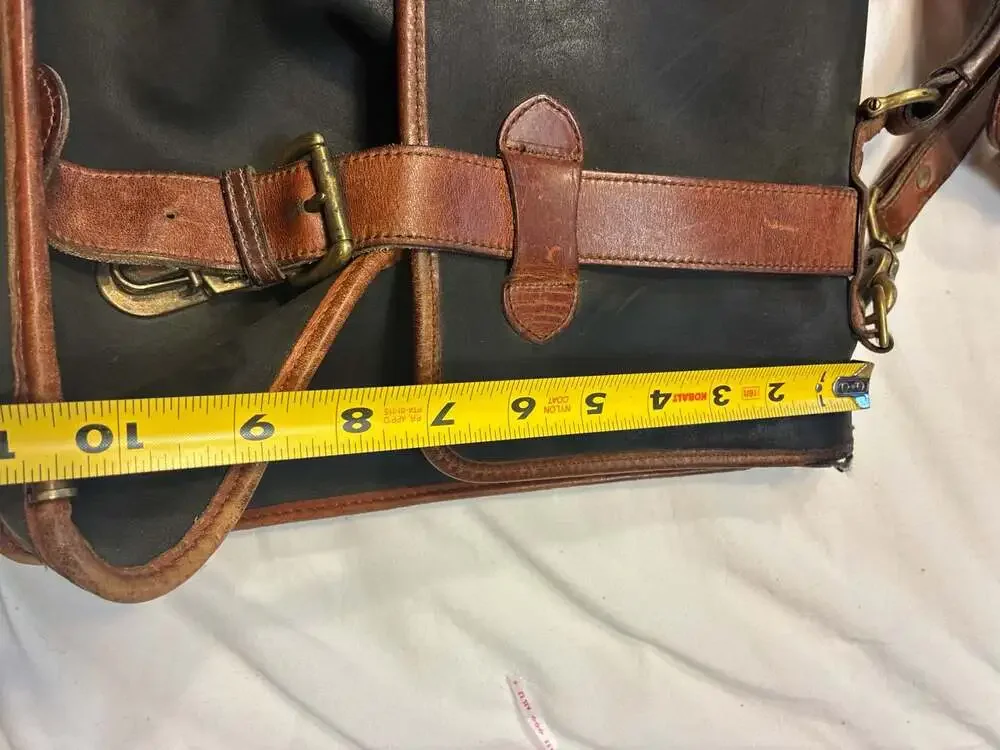 Vintage Timberland Leather Messenger Briefcase Bag